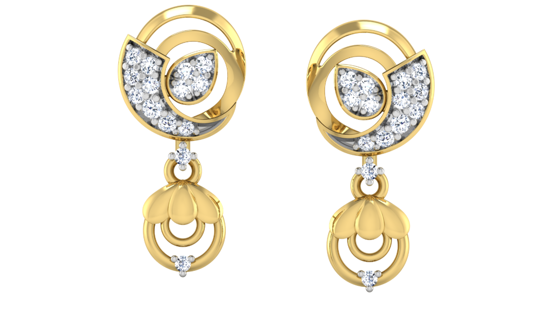 Celeste Drop Swirl Earrings