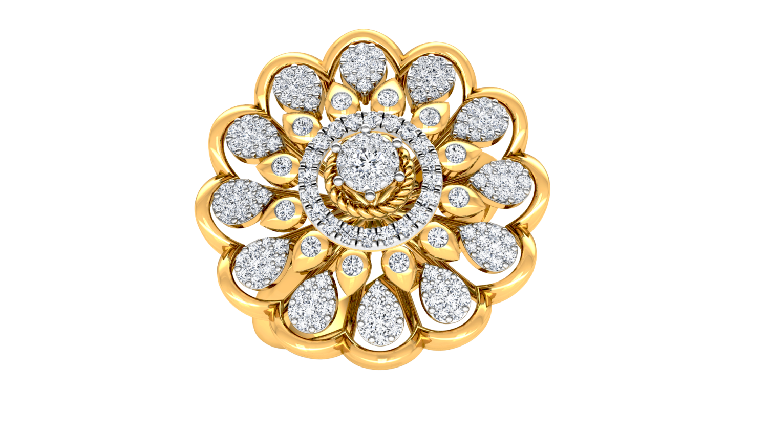 Golden Rosette Ring