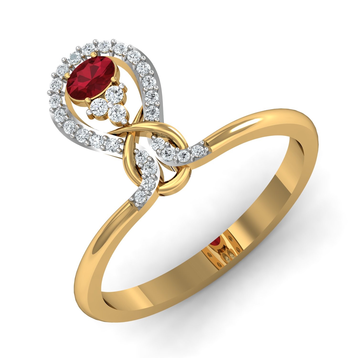 Green Aura Solitaire Ring