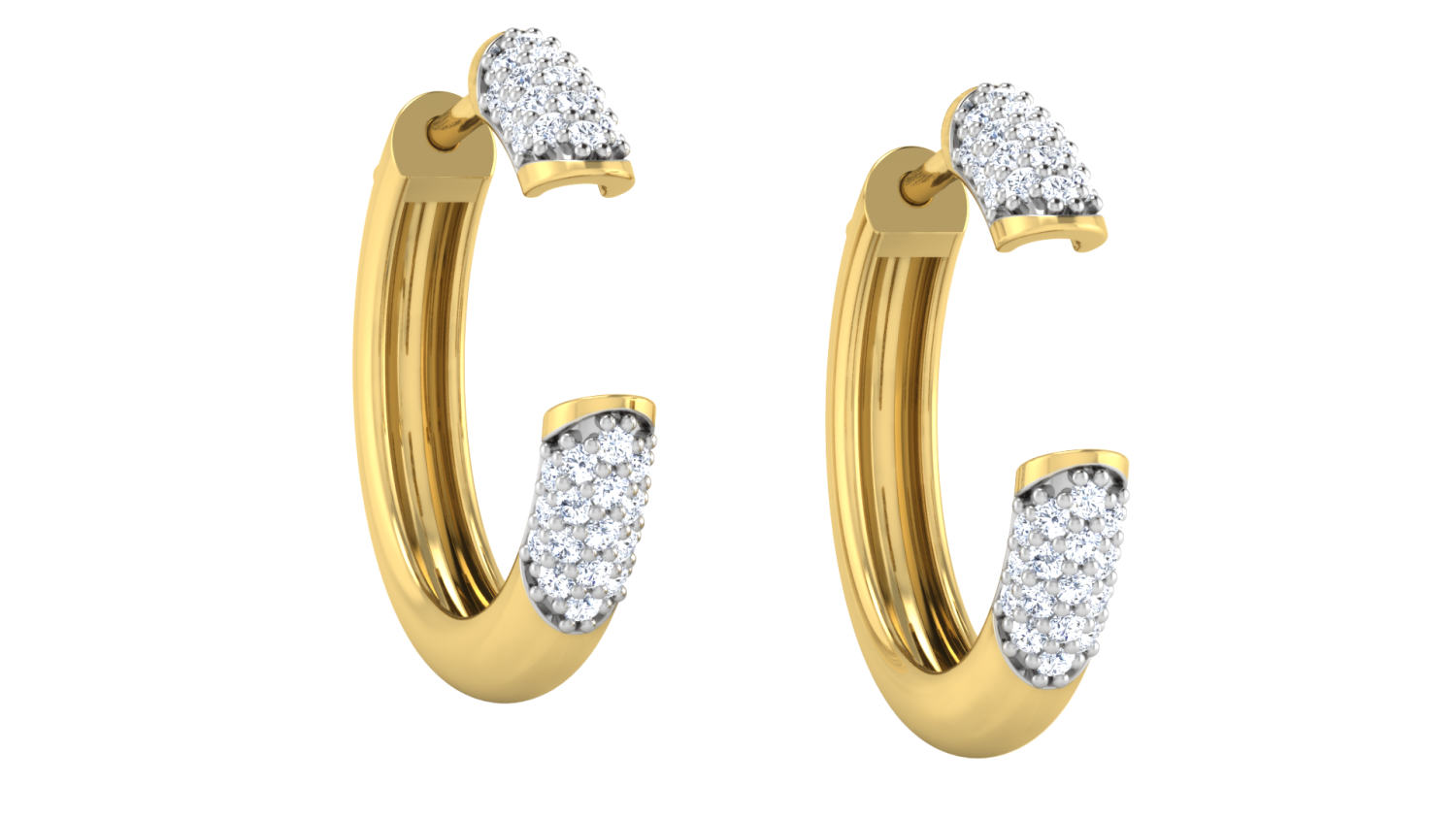 Golden Tide Diamond Earrings