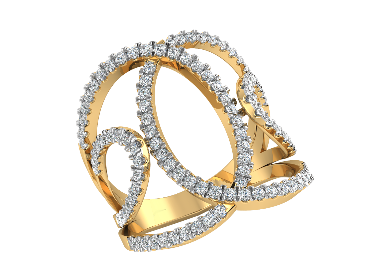 Diamond Orbit Ring