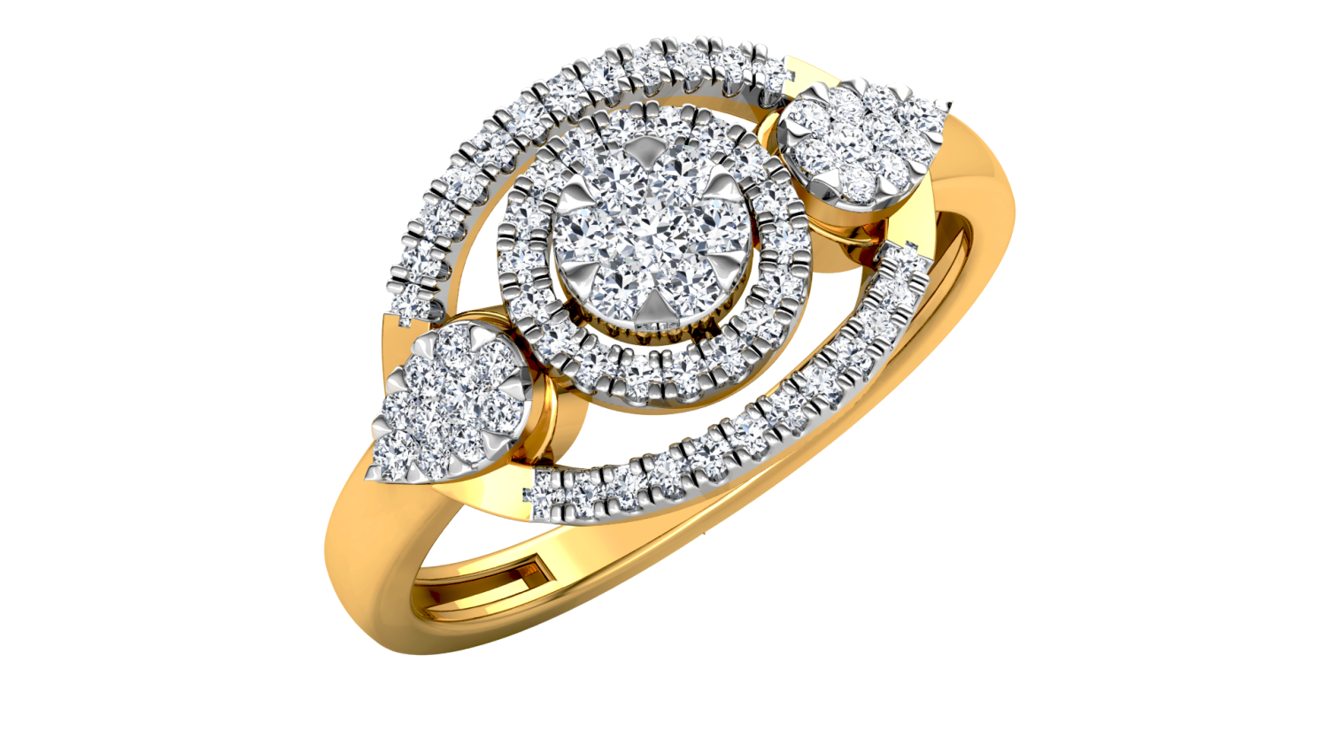Opulent Crest Diamond Ring