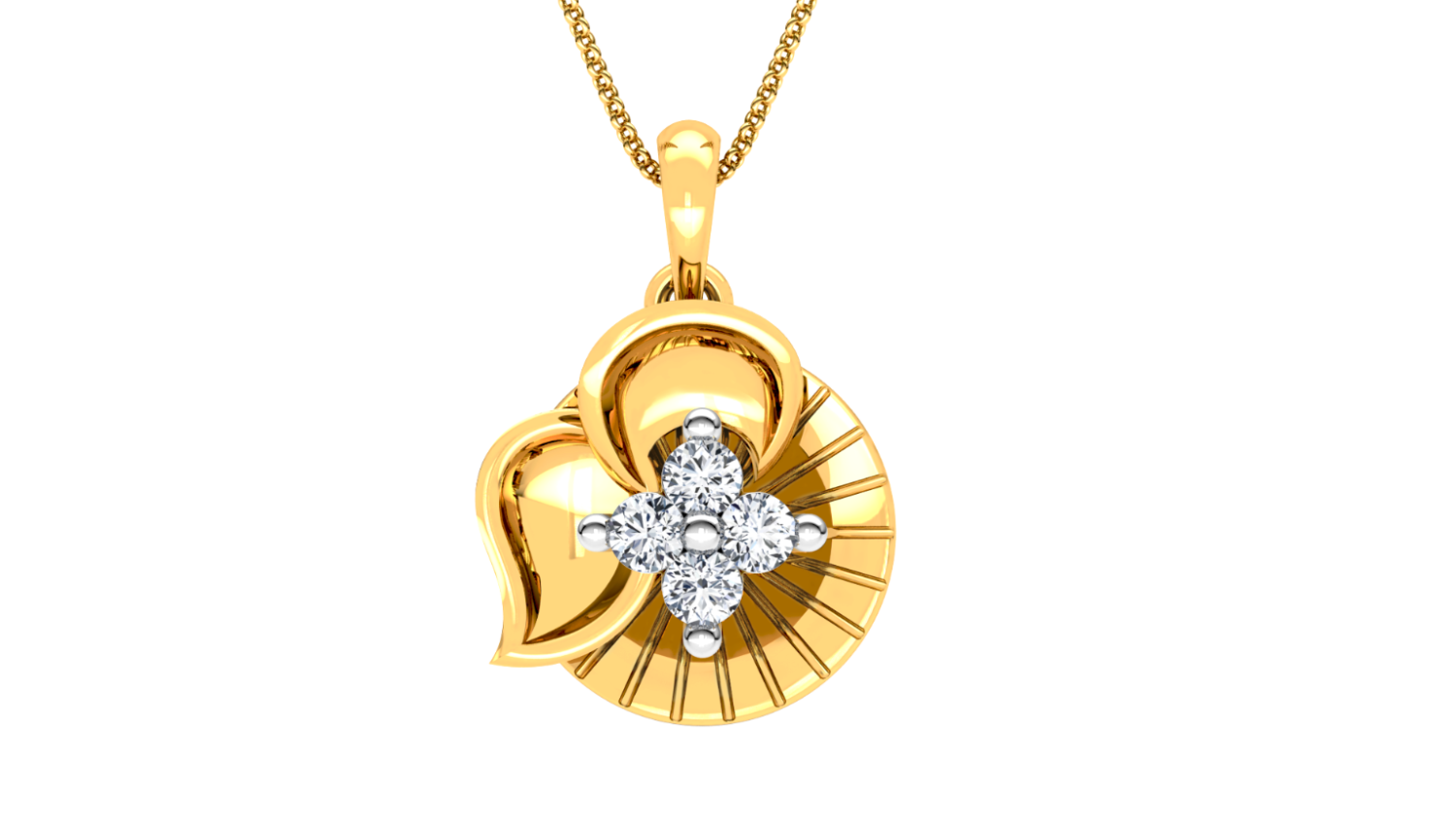 Diamond Petal Pendant