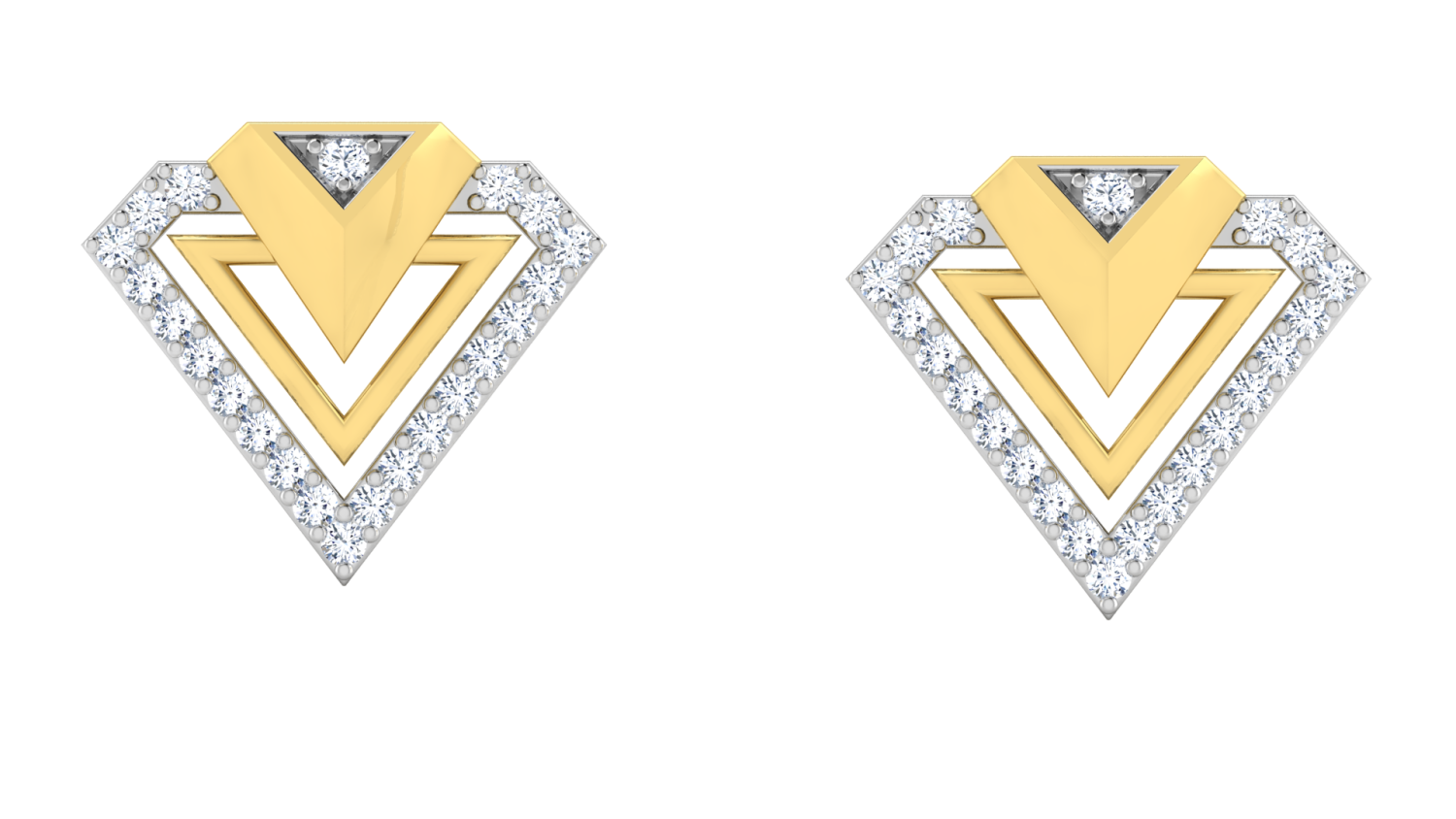 Dual Arc Pavé Earrings