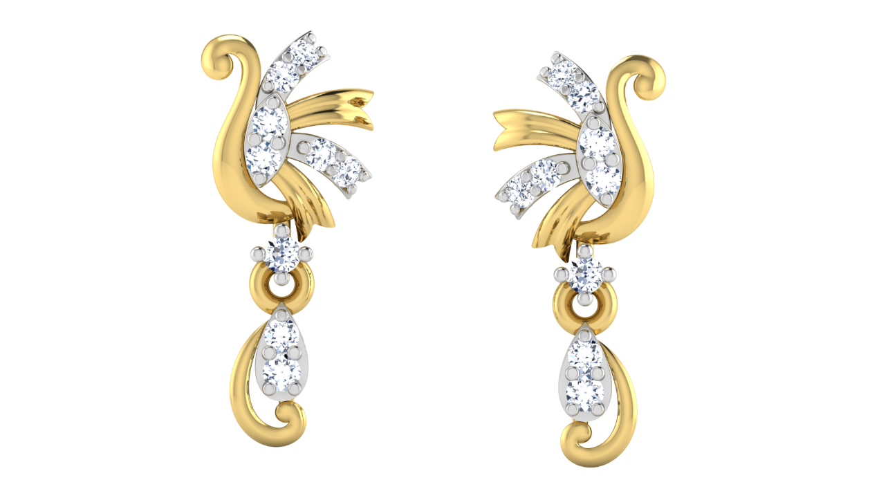 Ivory Swirl Diamonds Earrings