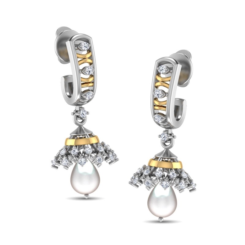 Silver Raatri Jhumkas