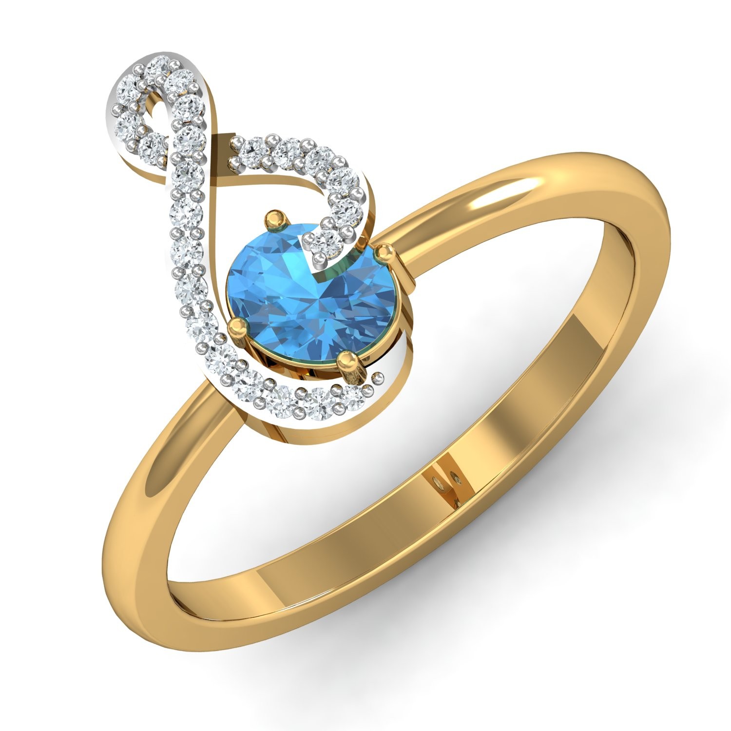 Skyline Oval Blue Ring