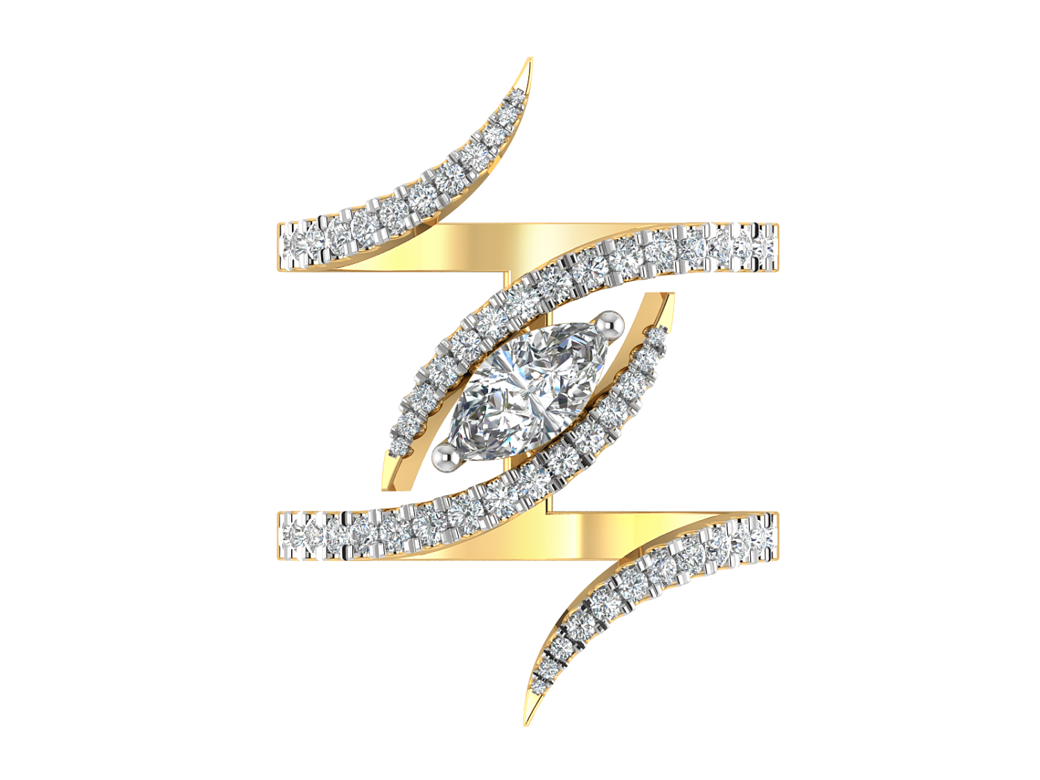 Monarch Block Ring