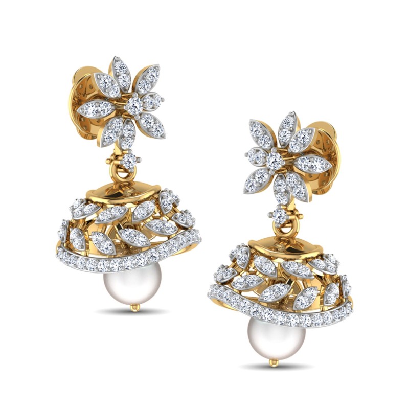 Aranya Pearl Drops Jhumkas