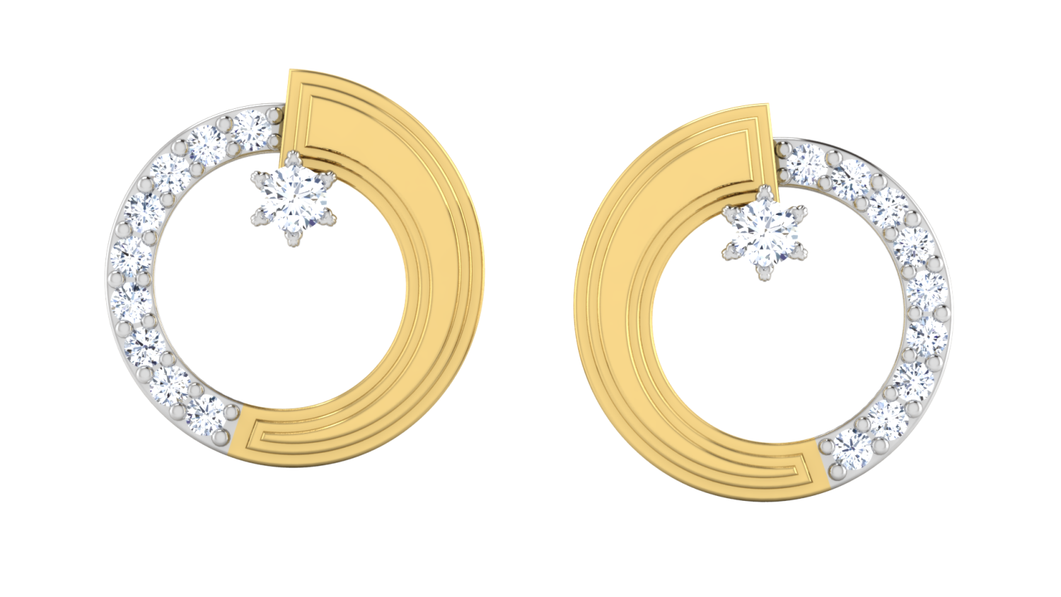 Orbit Split-Circle Earrings