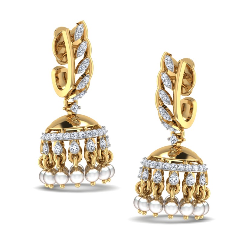 Chaand Pearl Jhumkas