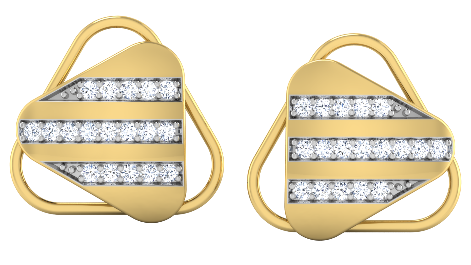 Signature Link Pavé Earrings
