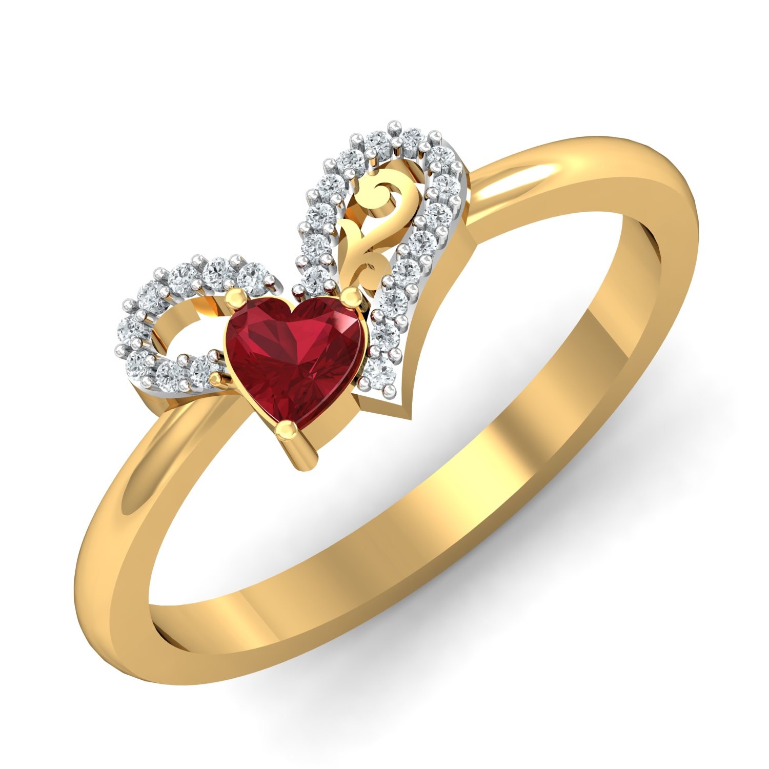 Crimson Promise Heart Ring